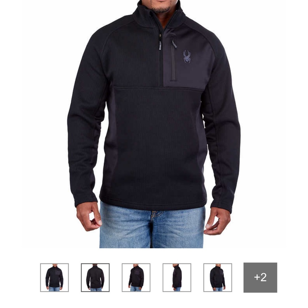 Spyder Men Gait Half Zip Jacket ~ BLACK